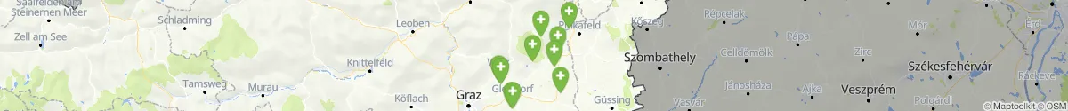 Kartenansicht für Apotheken-Notdienste in der Nähe von Pöllau (Hartberg-Fürstenfeld, Steiermark)